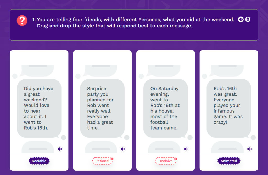 Persona Life Skills - Social Media Chat, Explore 1 screen