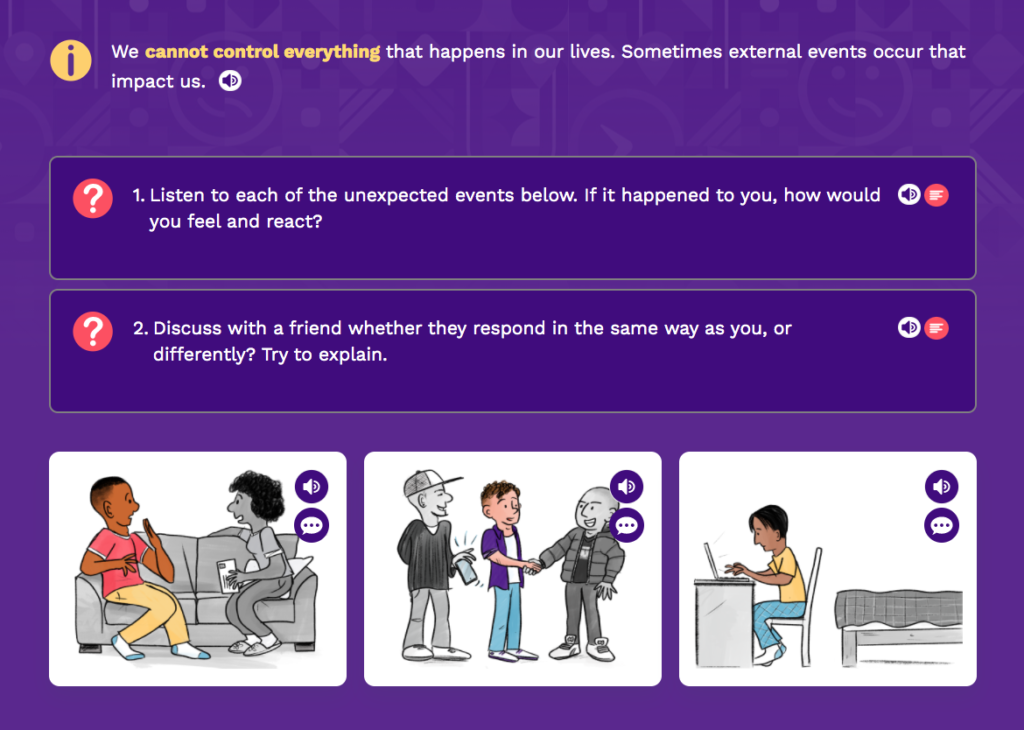 Persona Life Skills - The Unexpected, Get your bearings screen